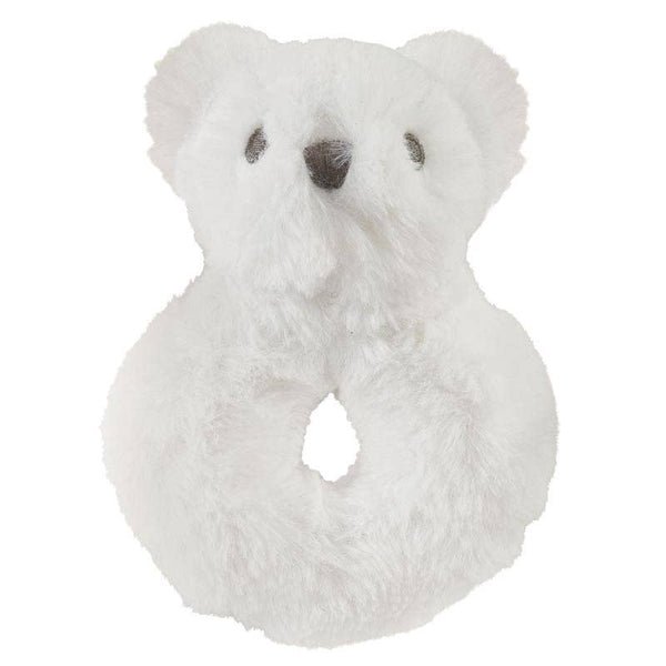 Swaddle Blanket + Plush Bear Rattle Gift Set - My First Christmas