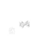 Small 3" Grosgrain Hairbow on Clip 3" Small - 5/8" Ribbon on Alligator Clip White