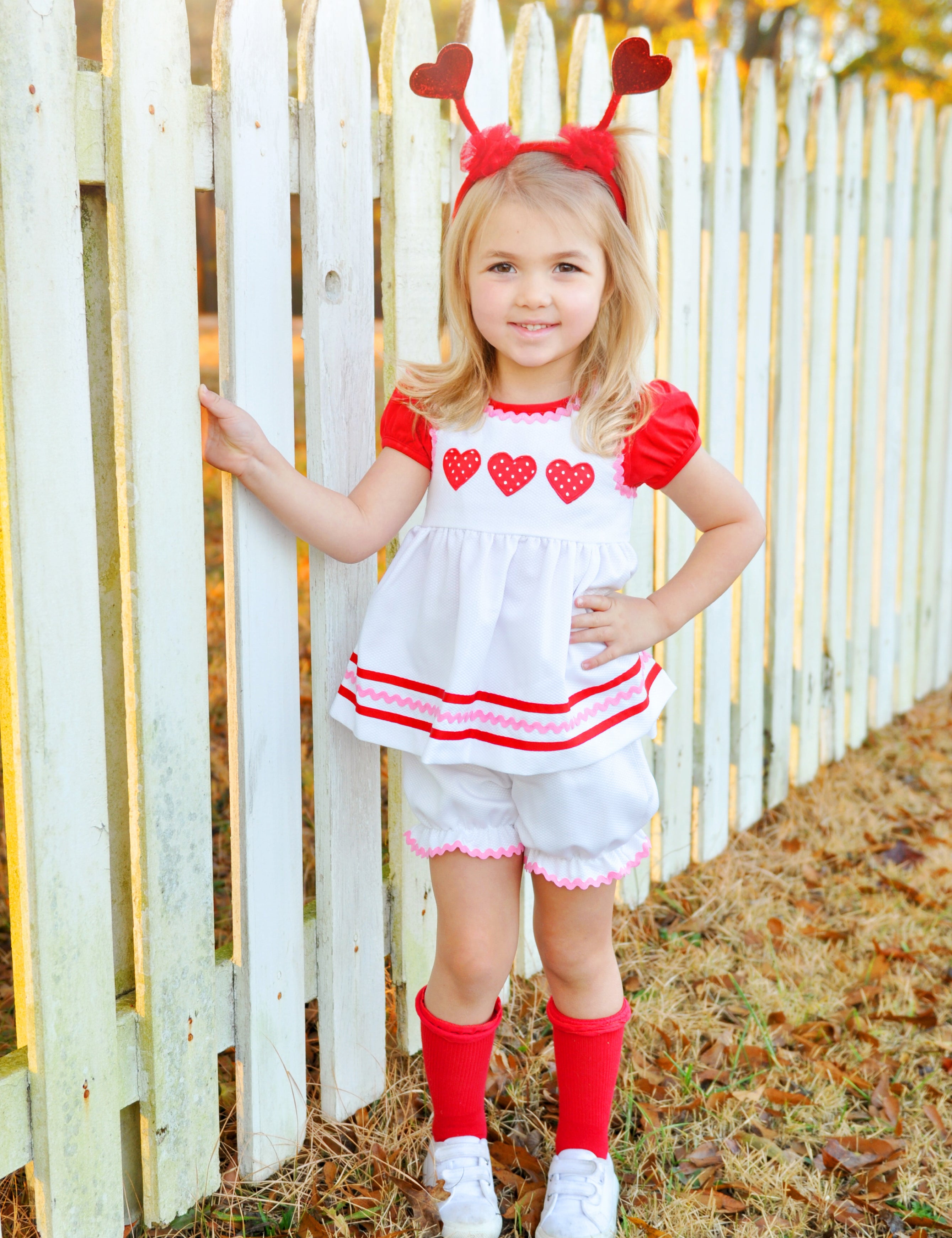 Be Mine Heart Applique Dress & Bloomer Set