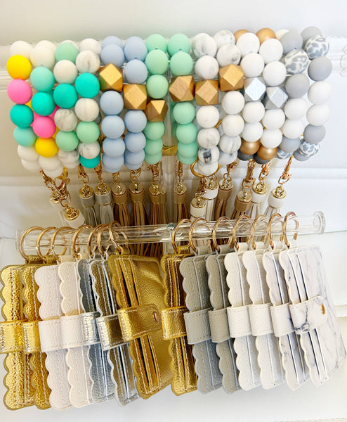 Two-Tone Wristband Keychain