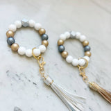 Two-Tone Wristband Keychain