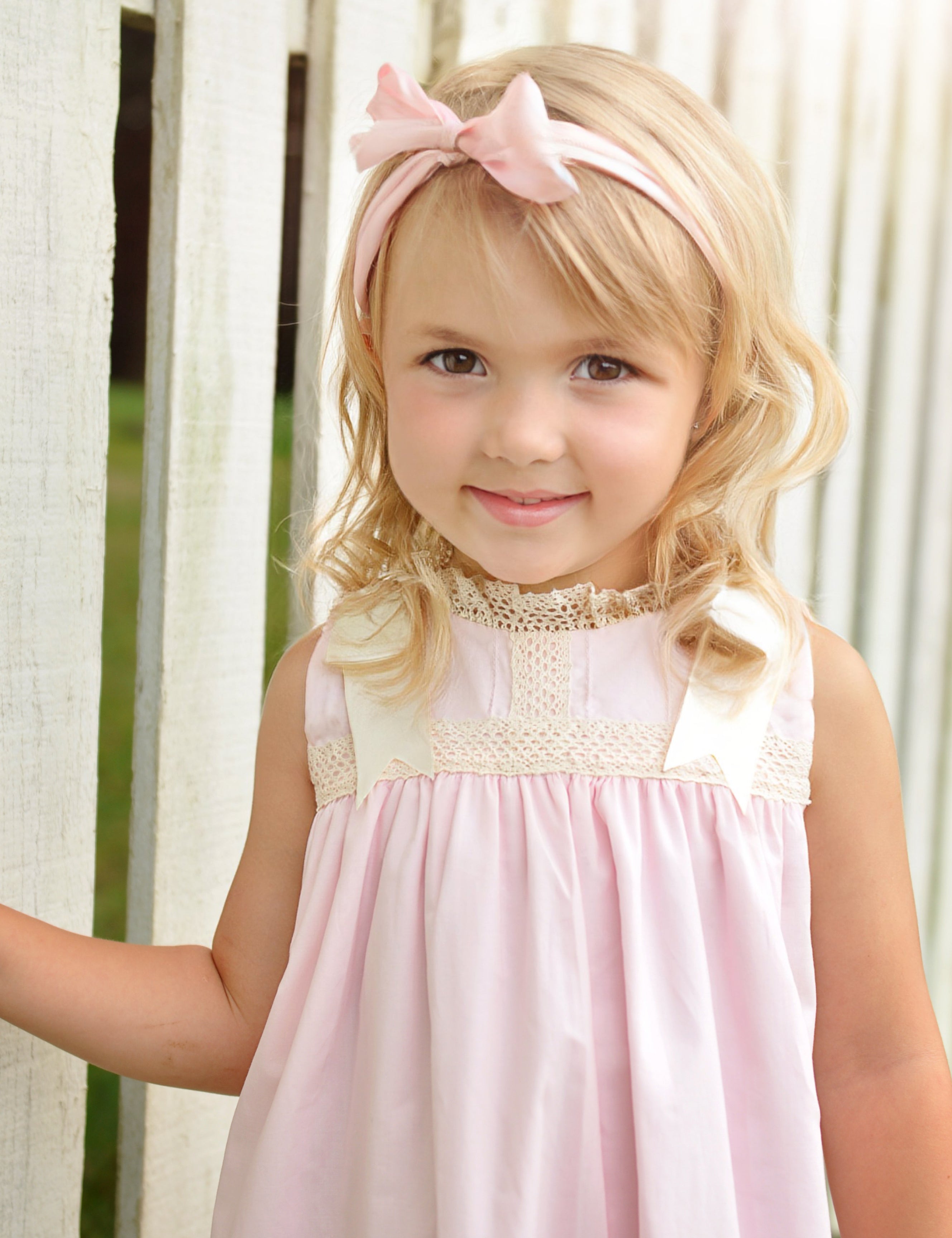 Cambridge Pink Sleeveless Heirloom Dress