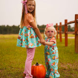 Pumpkin Harvest Girls' Fall Print Tunic and Leggings Set