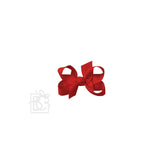 Small 3" Grosgrain Hairbow on Clip 3" Small - 5/8" Ribbon on Alligator Clip Red