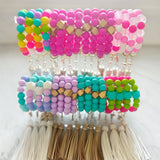 Neon Rainbow Wristband Keychain
