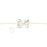 1/4" Nylon Pantyhose Headband with 3.5" Medium Grosgrain Bow