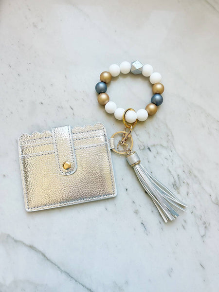 Two-Tone Wristband Keychain