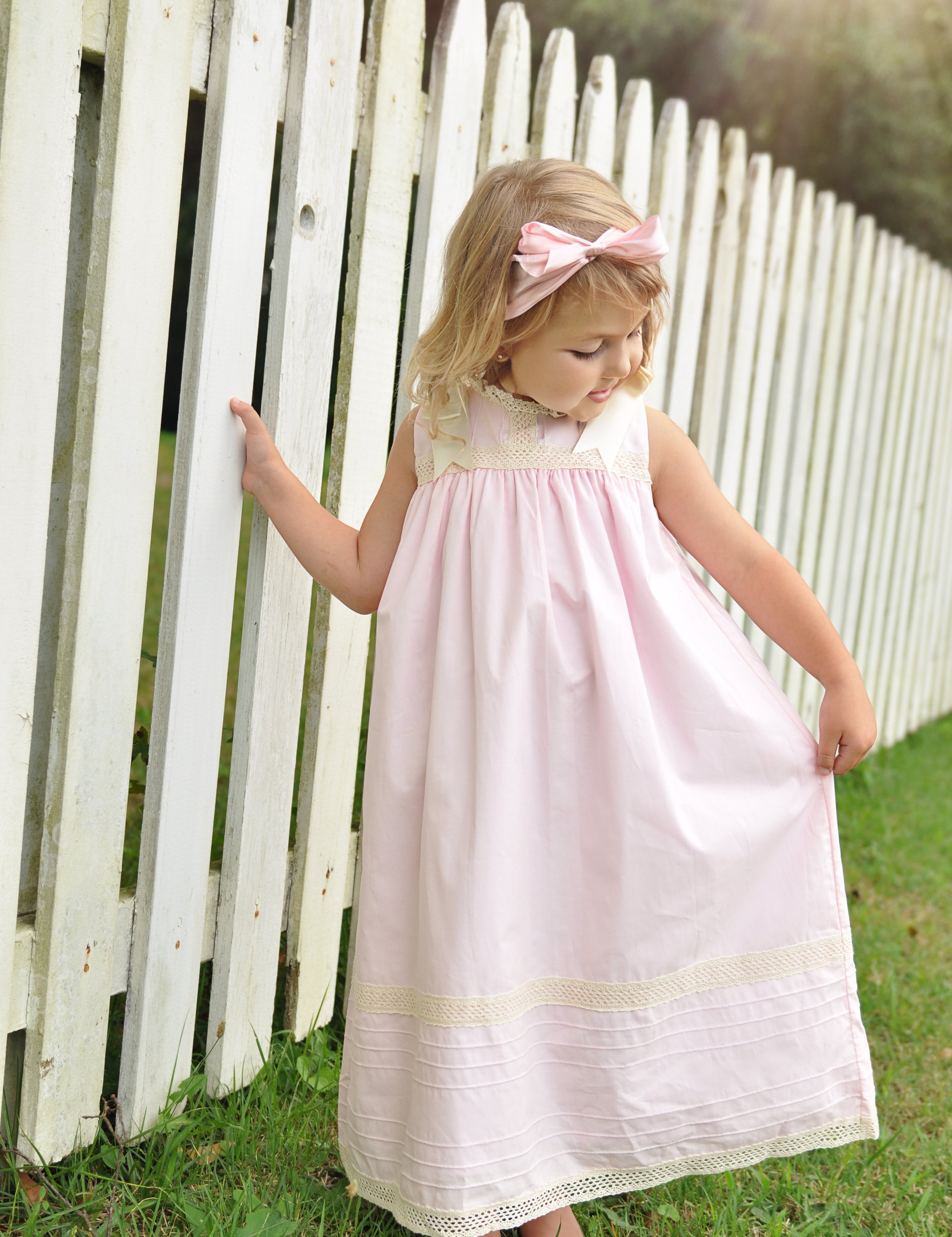 Cambridge Pink Sleeveless Heirloom Dress