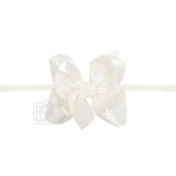 Satin Bow on 1/4" Pantyhose Headband