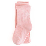 Quartz Pink Cable Knit Tights
