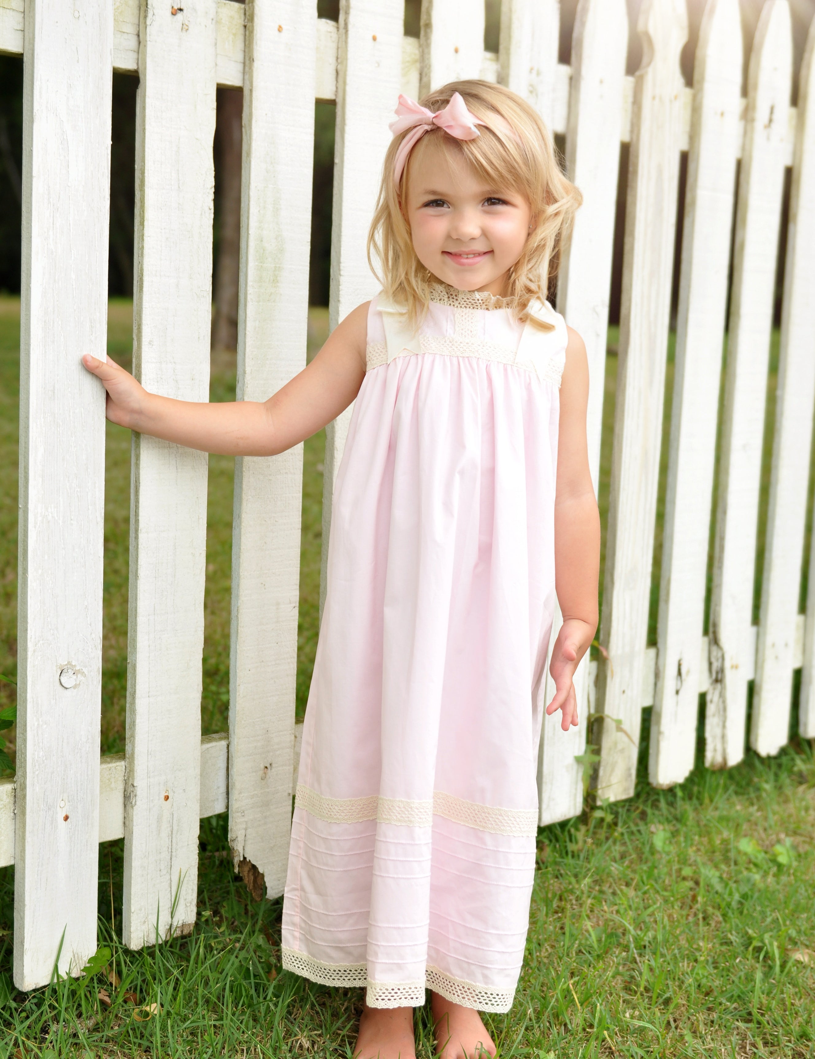 Cambridge Pink Sleeveless Heirloom Dress