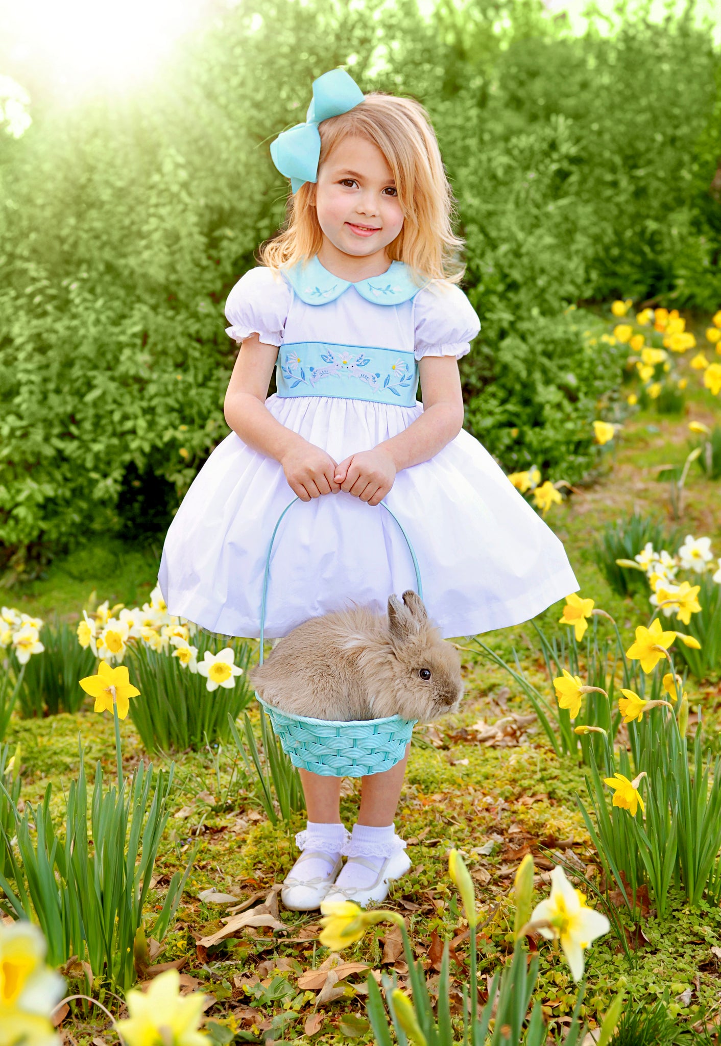 Le Petit Lapin Embroidered Bunny Dress