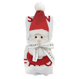 Swaddle Blanket + Plush Santa Rattle Christmas Gift Set - Santa's Favorite