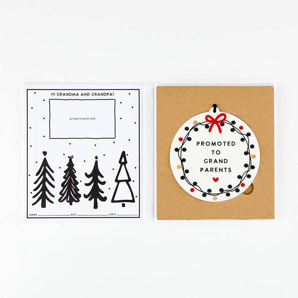 New Grandparents Gift Ceramic Ornament - Promoted to Grandparents