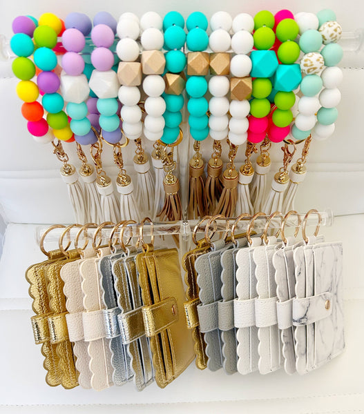 Neon Rainbow Wristband Keychain