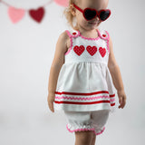 Be Mine Heart Applique Dress & Bloomer Set