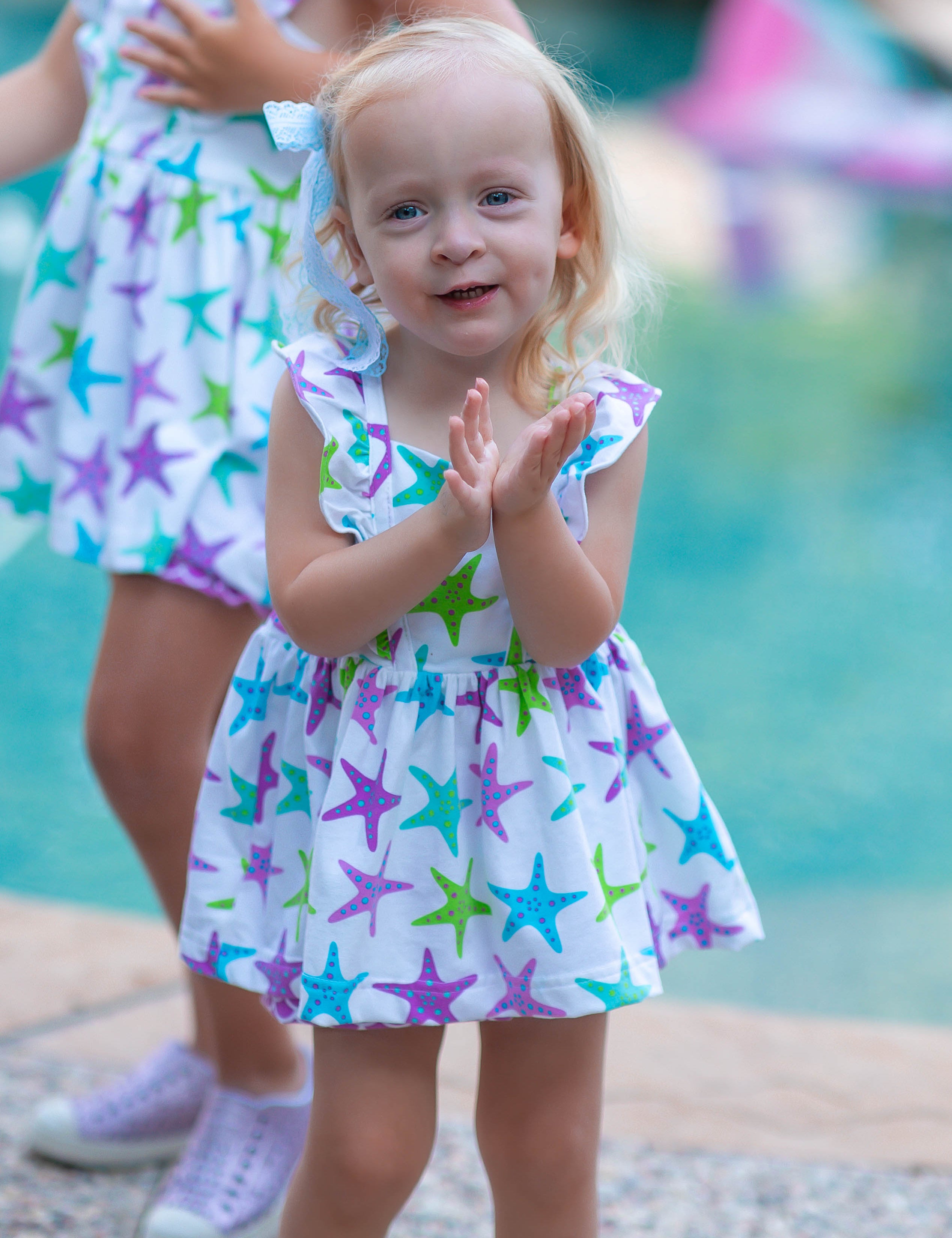 This One Knit Starfish Print Top & Bloomer Set