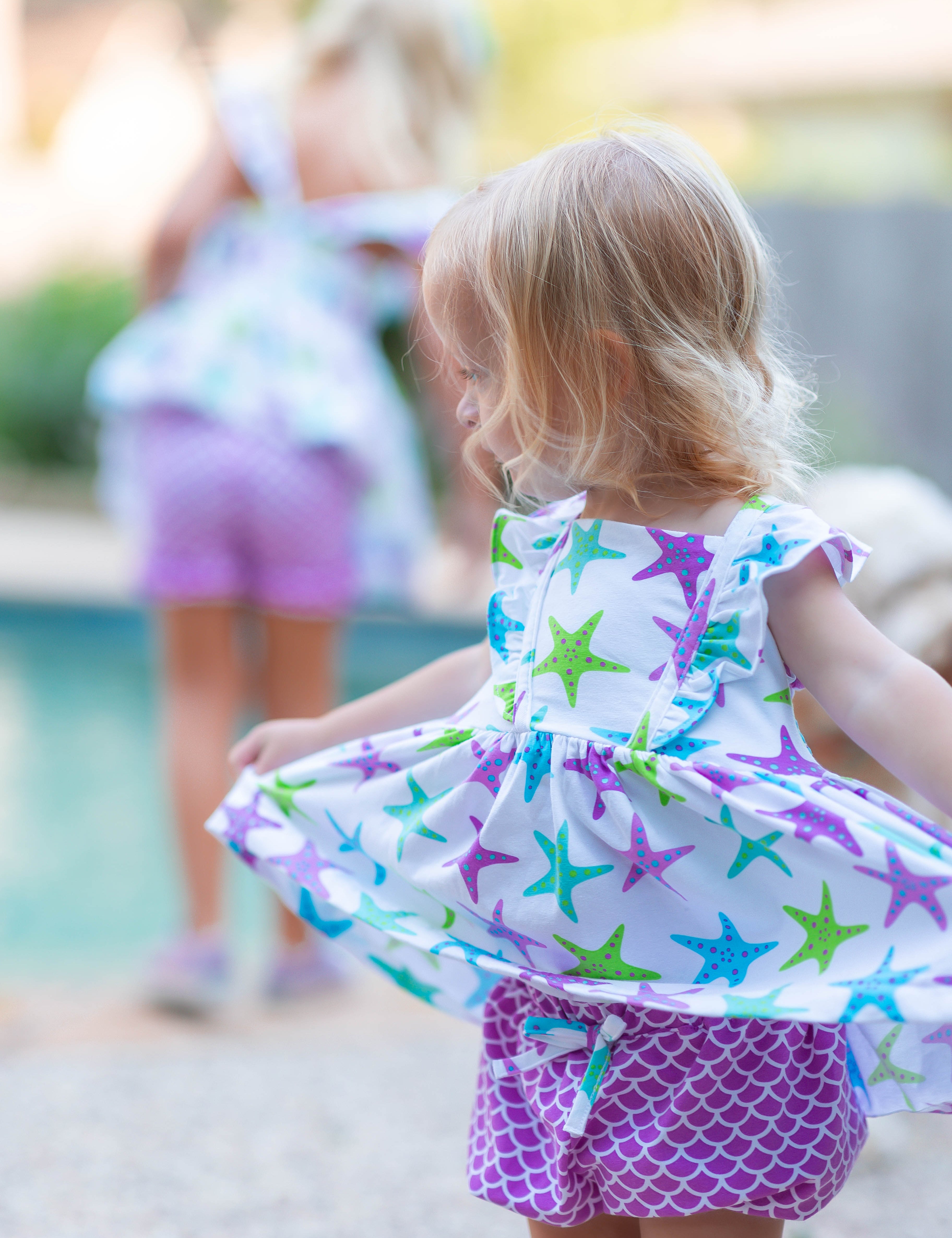 This One Knit Starfish Print Top & Bloomer Set