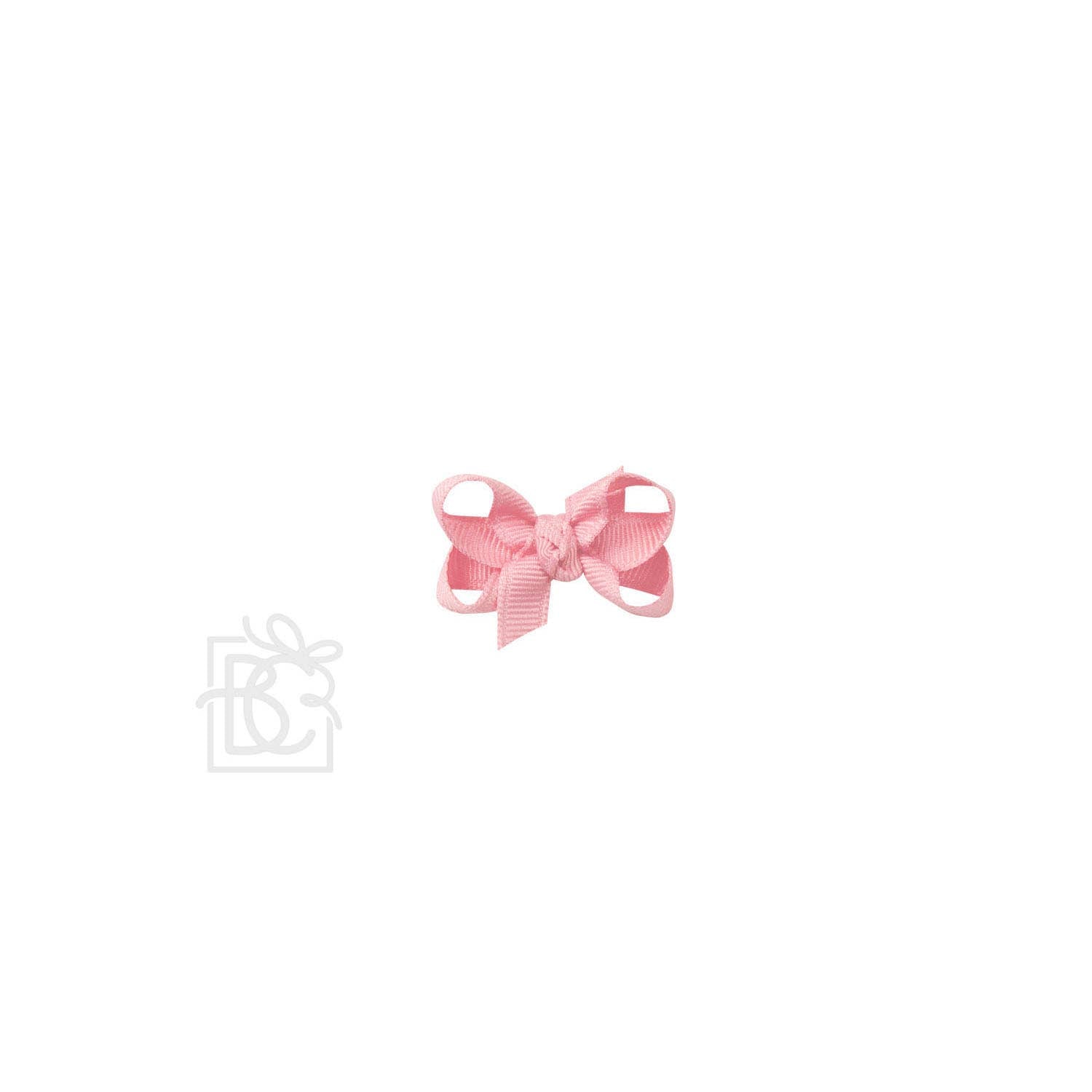 Small 3" Grosgrain Hairbow on Clip 3" Small - 5/8" Ribbon on Alligator Clip White