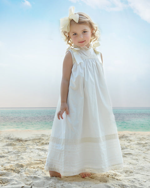 Cambridge White Sleeveless Heirloom Dress