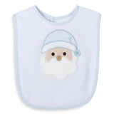Blue Gingham Santa Bib