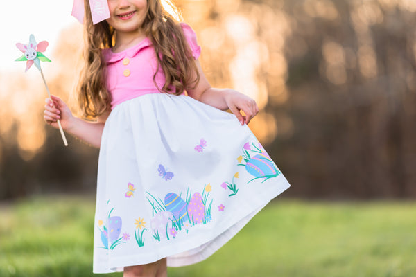 Egg Hunt Knit Bodice Dress