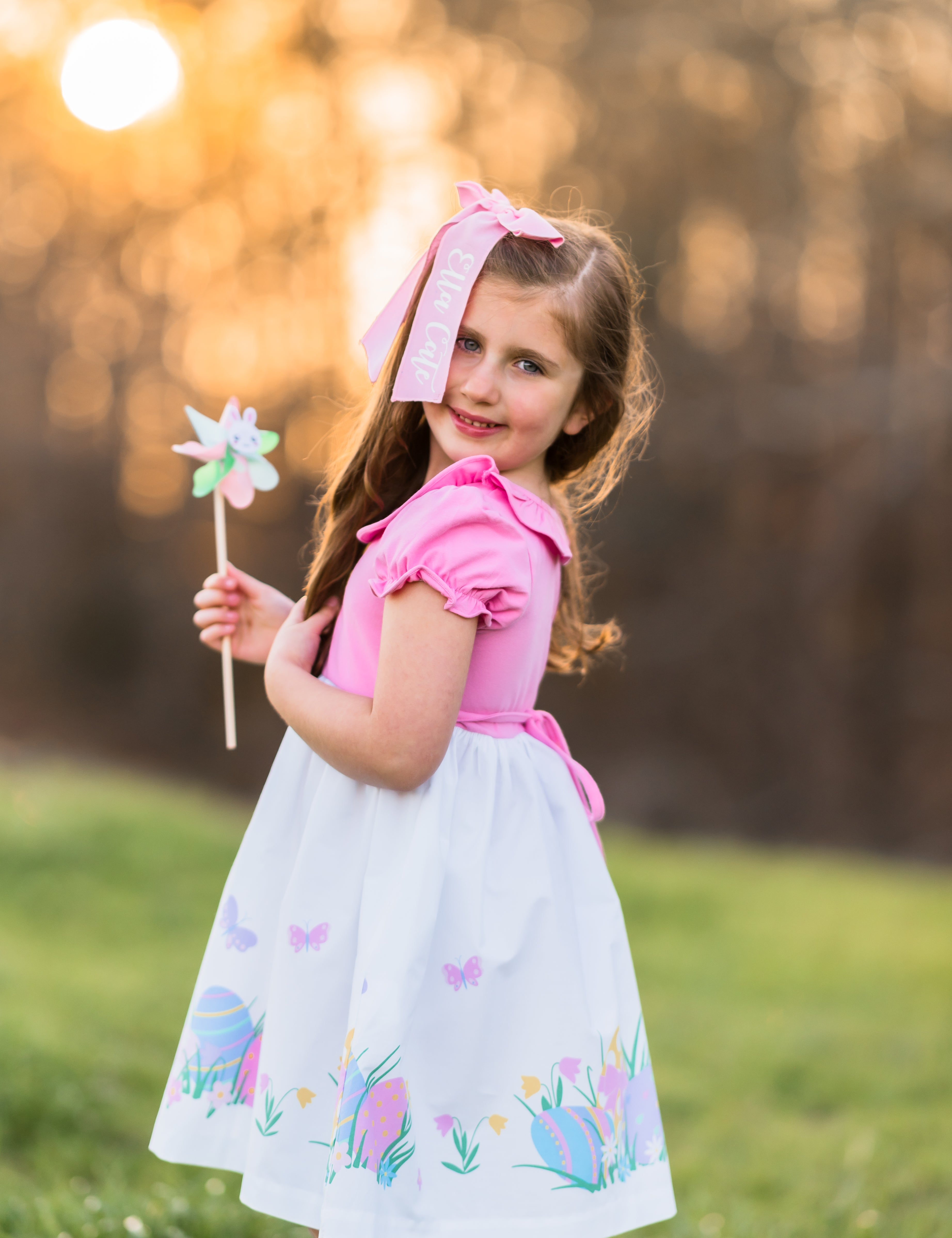 Egg Hunt Knit Bodice Dress