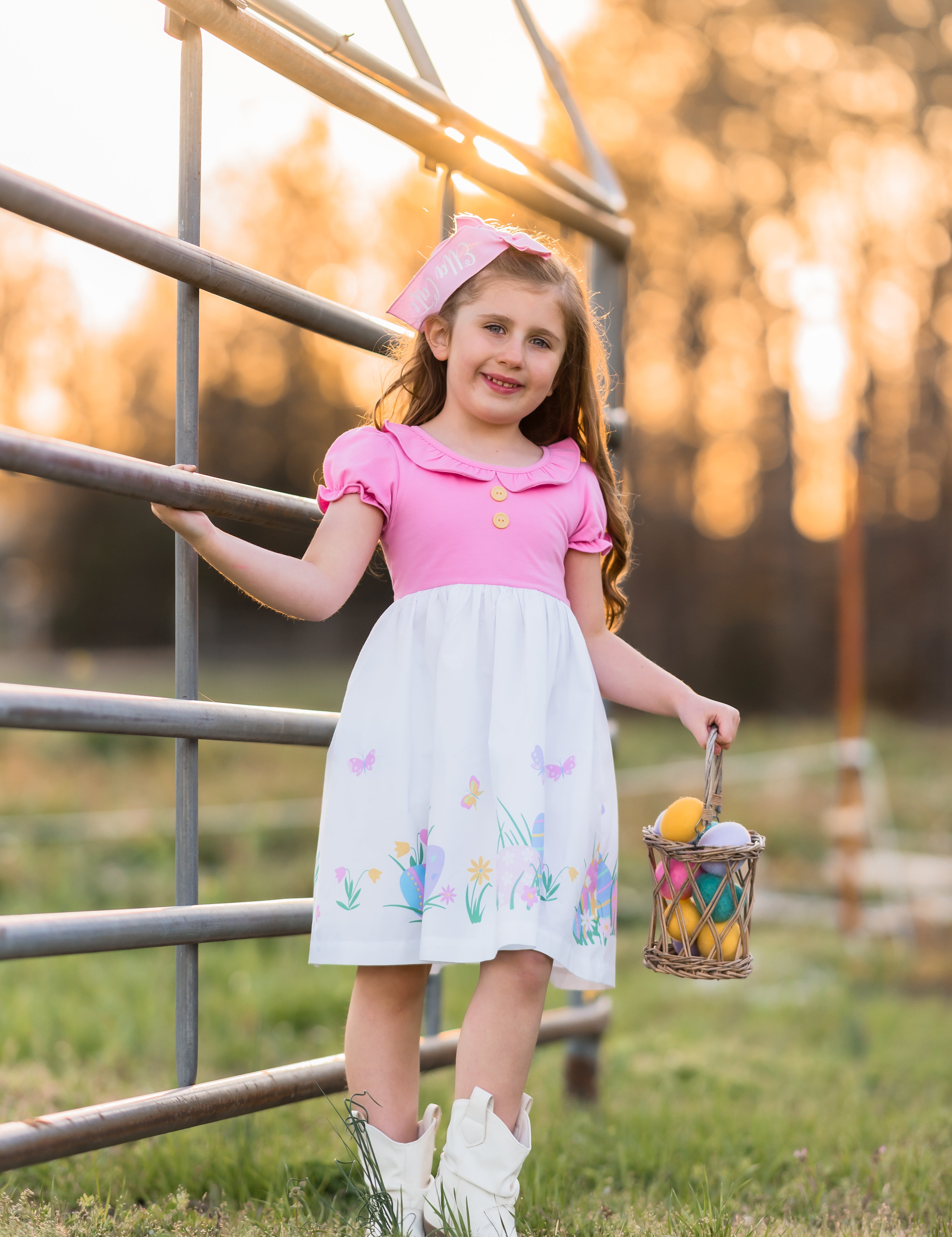 Egg Hunt Knit Bodice Dress
