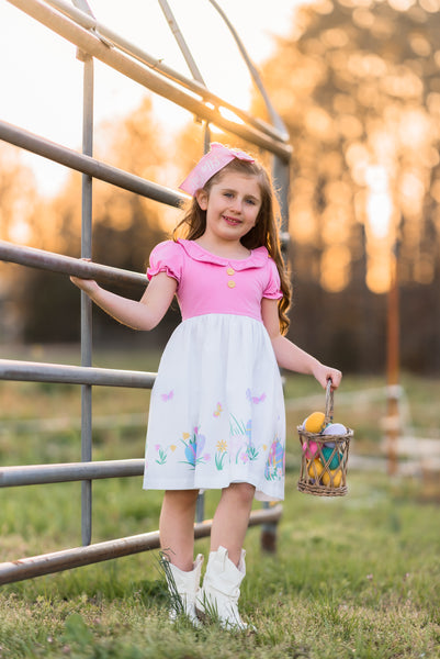 Egg Hunt Knit Bodice Dress