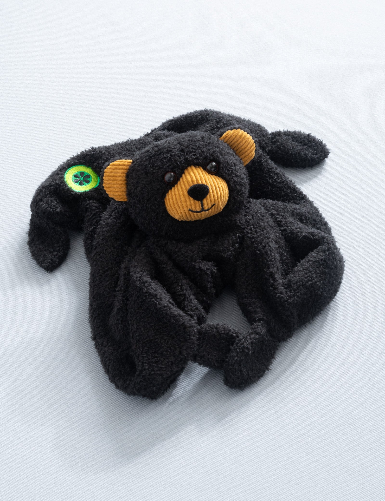 Lovie Stuffed Animal Flat Black Teddy Bear