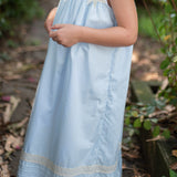 Cambridge Blue Sleeveless Heirloom Dress