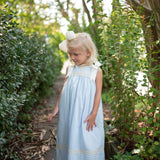 Cambridge Blue Sleeveless Heirloom Dress