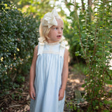 Cambridge Blue Sleeveless Heirloom Dress