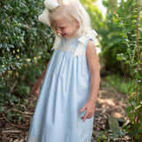 Cambridge Blue Sleeveless Heirloom Dress