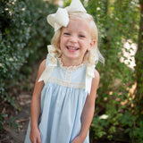 Cambridge Blue Sleeveless Heirloom Dress