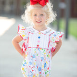 ABCs & 123s Alphabet Print Embroidered Collar Bubble