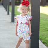 ABCs & 123s Alphabet Print Embroidered Collar Bubble