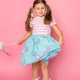Carousel Short Sleeved Swing Dress