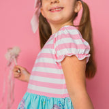 Carousel Short Sleeved Swing Dress