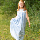 Cambridge Blue Sleeveless Heirloom Dress