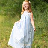Cambridge Blue Sleeveless Heirloom Dress