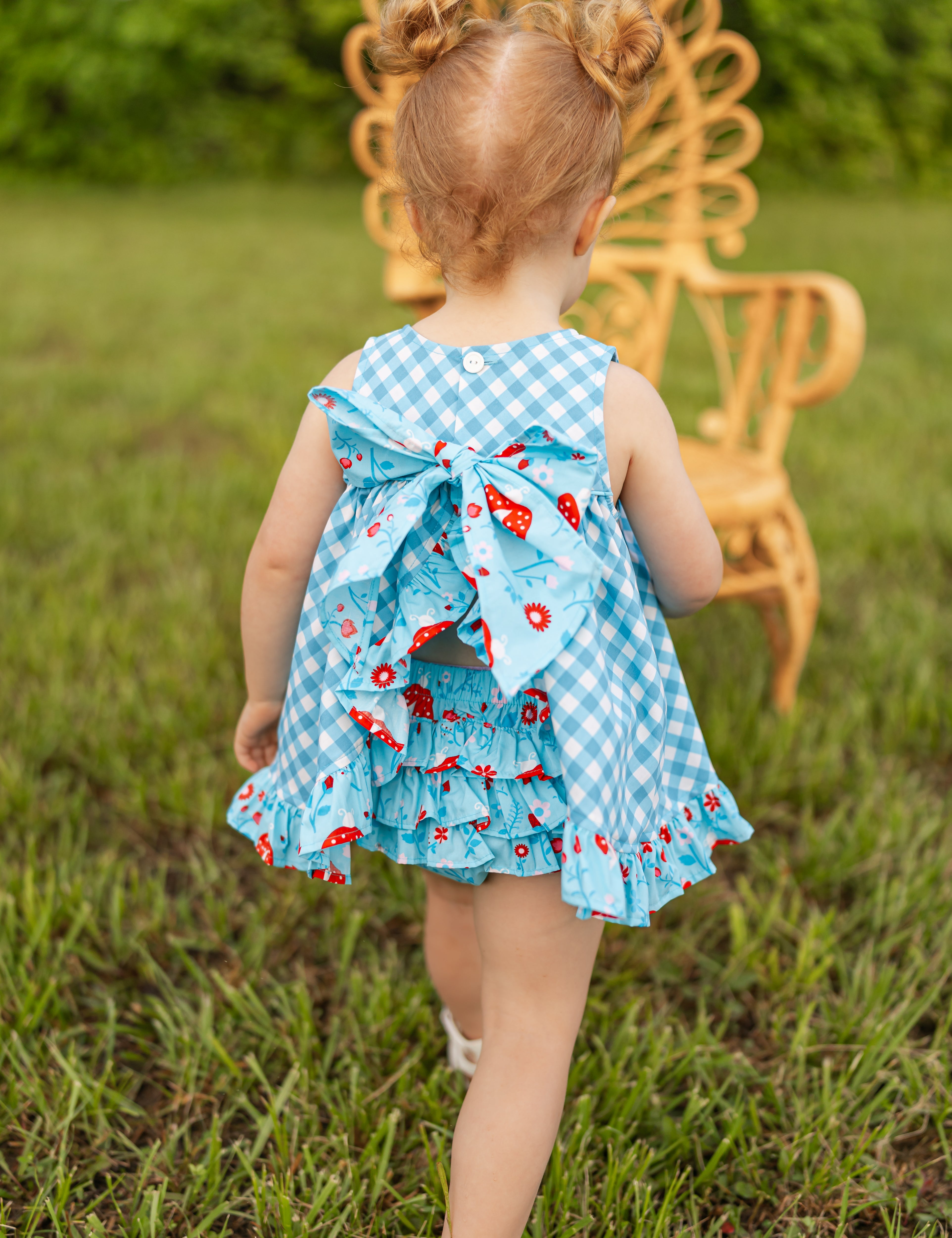 Lady Luck Lady Bug Appliquéd Swing Top & Ruffle Bloomer Set