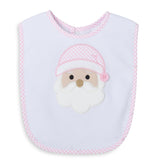 Pink Gingham Santa Bib