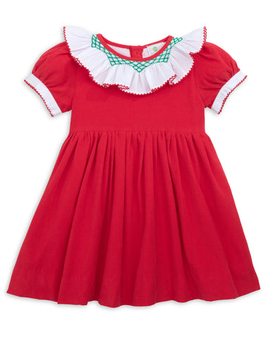 Mistletoe Moments Smocked Corduroy Dress