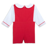 Mistletoe Moments Smocked Corduroy Shortall and Shirt Set