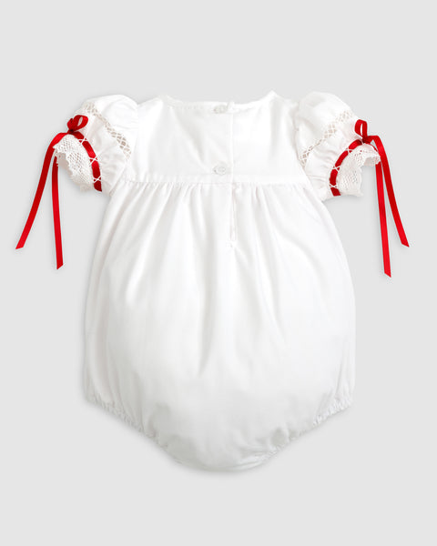 PREORDER - Gilded Noel Holiday Christmas Hand Embroidered White Heirloom Bubble