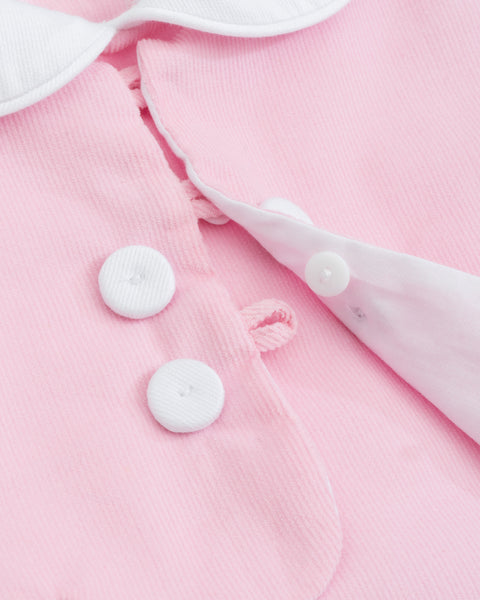 PREORDER - The Capelet Dress in Miriam - Pink Pinwale Corduroy