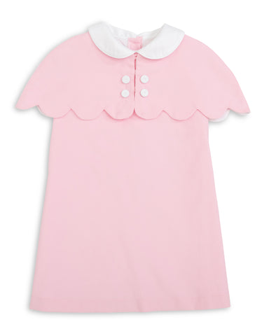 PREORDER - The Capelet Dress in Miriam - Pink Pinwale Corduroy