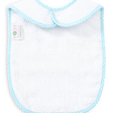 Rubber Ducky Turquoise Gingham Trim Bib