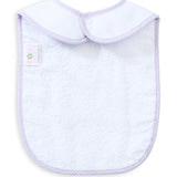 Teddy Bear Purple Gingham Trim Bib